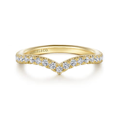 14K Yellow Gold Diamond Matching Wedding Band