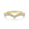 14K Yellow Gold Diamond Matching Wedding Band - 0.35 ct