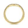 14K Yellow Gold Diamond Matching Wedding Band - 0.35 ct