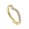 14K Yellow Gold Diamond Matching Wedding Band - 0.35 ct