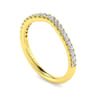 14K Yellow Gold Diamond Matching Wedding Band - 0.25 ct