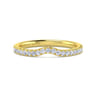 14K Yellow Gold Diamond Matching Wedding Band - 0.25 ct
