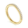 14K Yellow Gold Diamond Matching Wedding Band - 0.25 ct