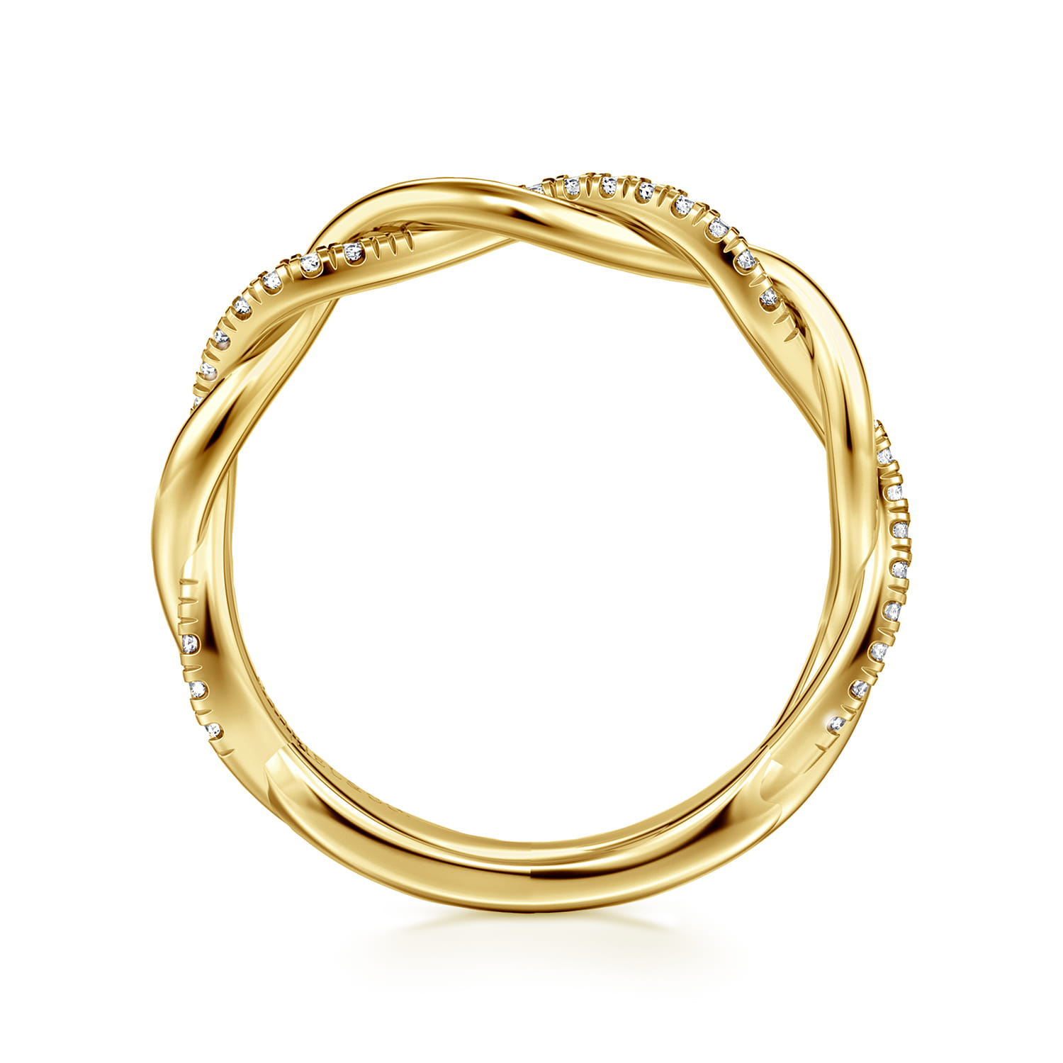 14K Yellow Gold Diamond Matching Wedding Band - 0.15 ct - Shot 2