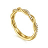 14K Yellow Gold Diamond Matching Wedding Band - 0.15 ct