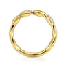 14K Yellow Gold Diamond Matching Wedding Band - 0.15 ct