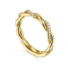 14K Yellow Gold Diamond Matching Wedding Band - 0.15 ct