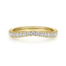 14K Yellow Gold Diamond Matching Wedding Band - 0.3 ct
