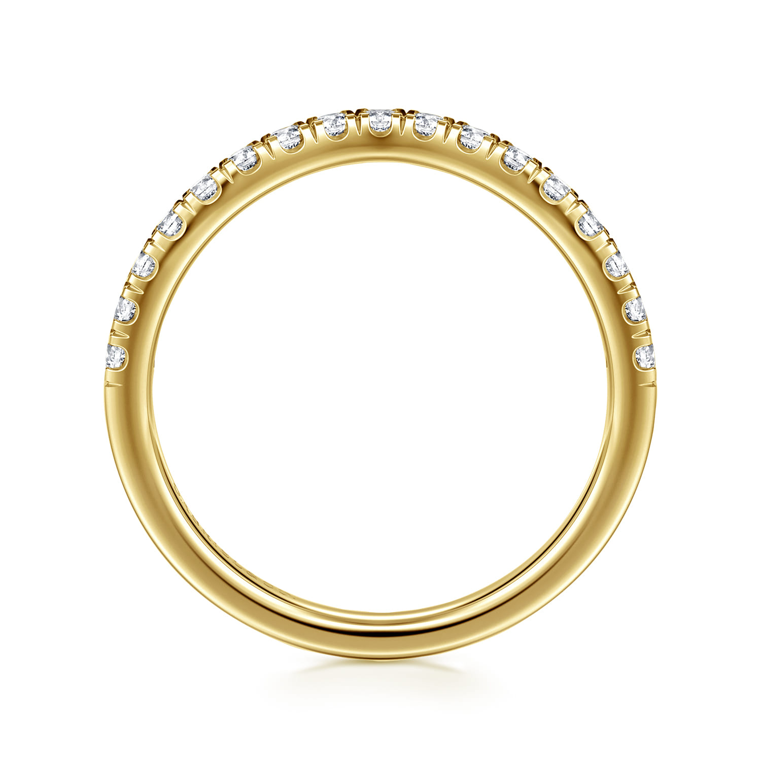 14K Yellow Gold Diamond Matching Wedding Band - 0.3 ct - Shot 2