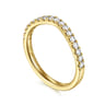 14K Yellow Gold Diamond Matching Wedding Band - 0.3 ct