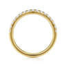 14K Yellow Gold Diamond Matching Wedding Band - 0.3 ct