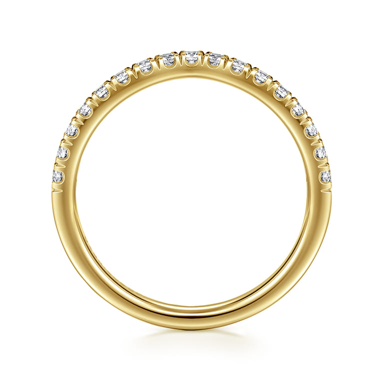 14K Yellow Gold Diamond Matching Wedding Band - 0.3 ct - Shot 2