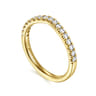 14K Yellow Gold Diamond Matching Wedding Band - 0.3 ct