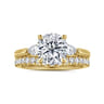 14K Yellow Gold Diamond Matching Wedding Band - 0.3 ct