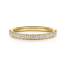 14K Yellow Gold Diamond Matching Wedding Band - 0.29 ct