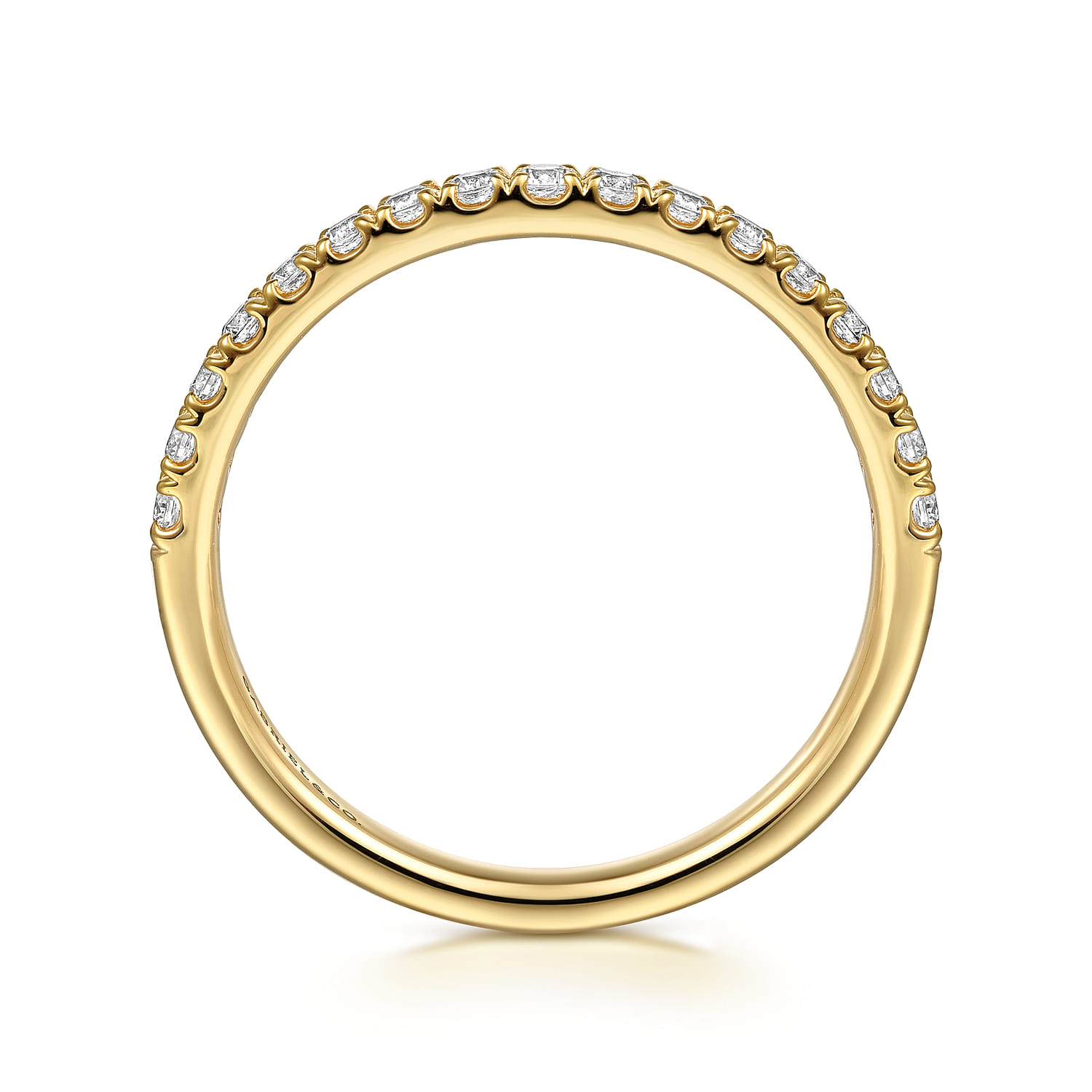 14K Yellow Gold Diamond Matching Wedding Band - 0.29 ct - Shot 2