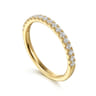 14K Yellow Gold Diamond Matching Wedding Band - 0.29 ct