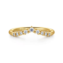14K Yellow Gold Diamond Matching Wedding Band