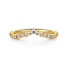 14K Yellow Gold Diamond Matching Wedding Band - 0.14 ct