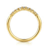 14K Yellow Gold Diamond Matching Wedding Band - 0.14 ct