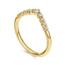 14K Yellow Gold Diamond Matching Wedding Band - 0.14 ct