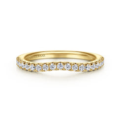 14K Yellow Gold Diamond Matching Wedding Band