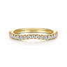 14K Yellow Gold Diamond Matching Wedding Band - 0.3 ct