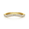 14K Yellow Gold Diamond Matching Wedding Band - 0.21 ct