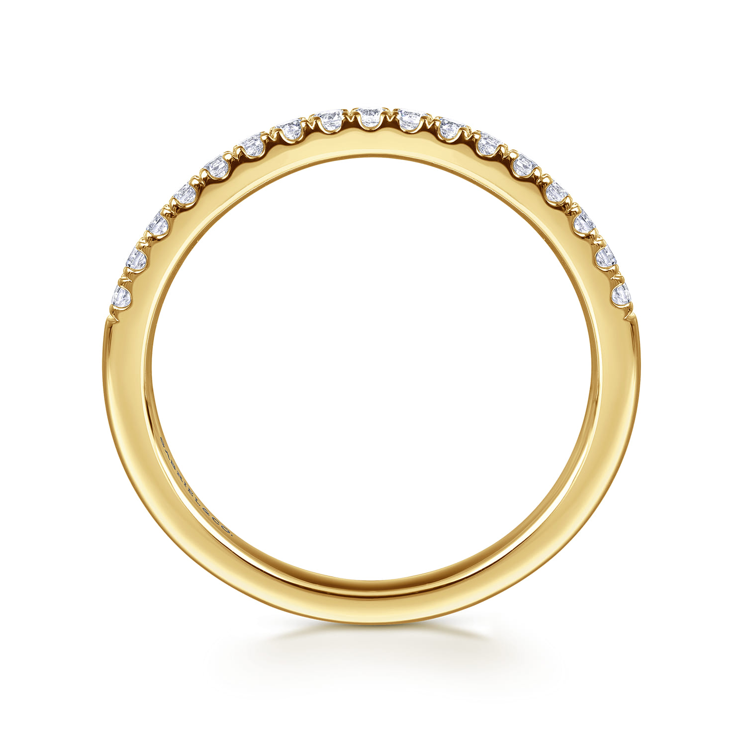 14K Yellow Gold Diamond Matching Wedding Band - 0.21 ct - Shot 2