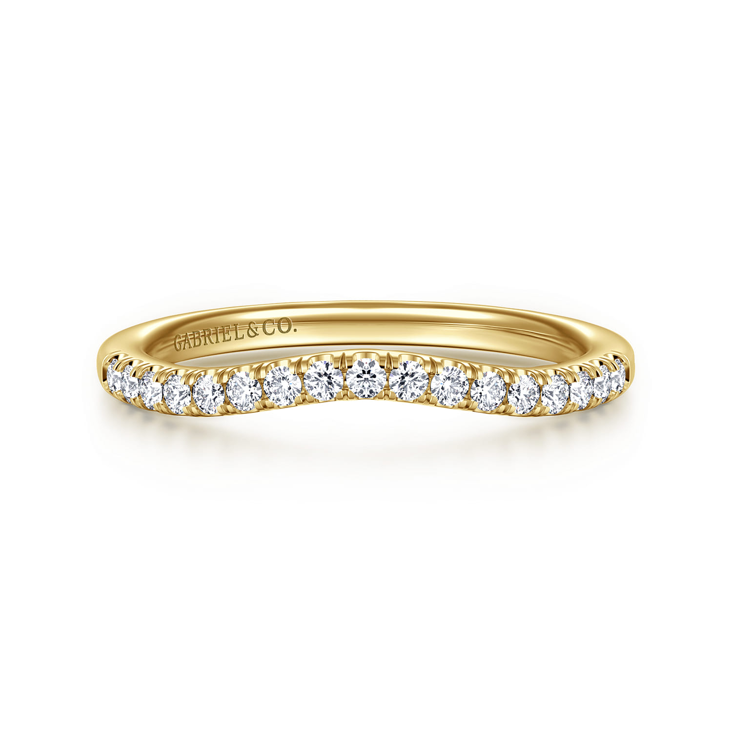 14K Yellow Gold Diamond Matching Wedding Band - 0.21 ct - Shot 1