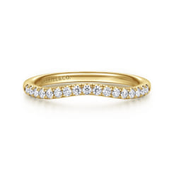 14K Yellow Gold Diamond Matching Wedding Band