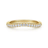 14K Yellow Gold Diamond Matching Wedding Band - 0.21 ct