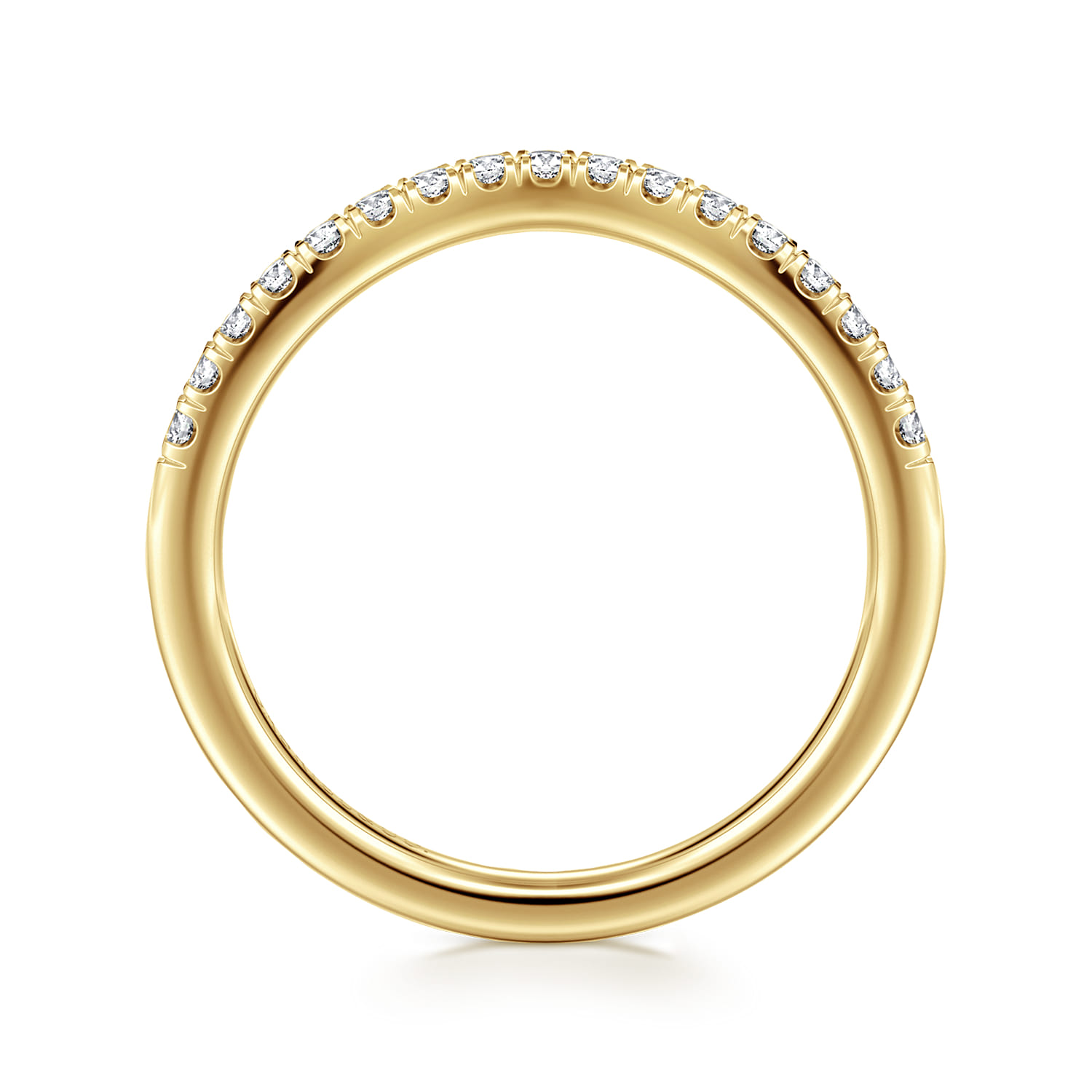 14K Yellow Gold Diamond Matching Wedding Band - 0.21 ct - Shot 2