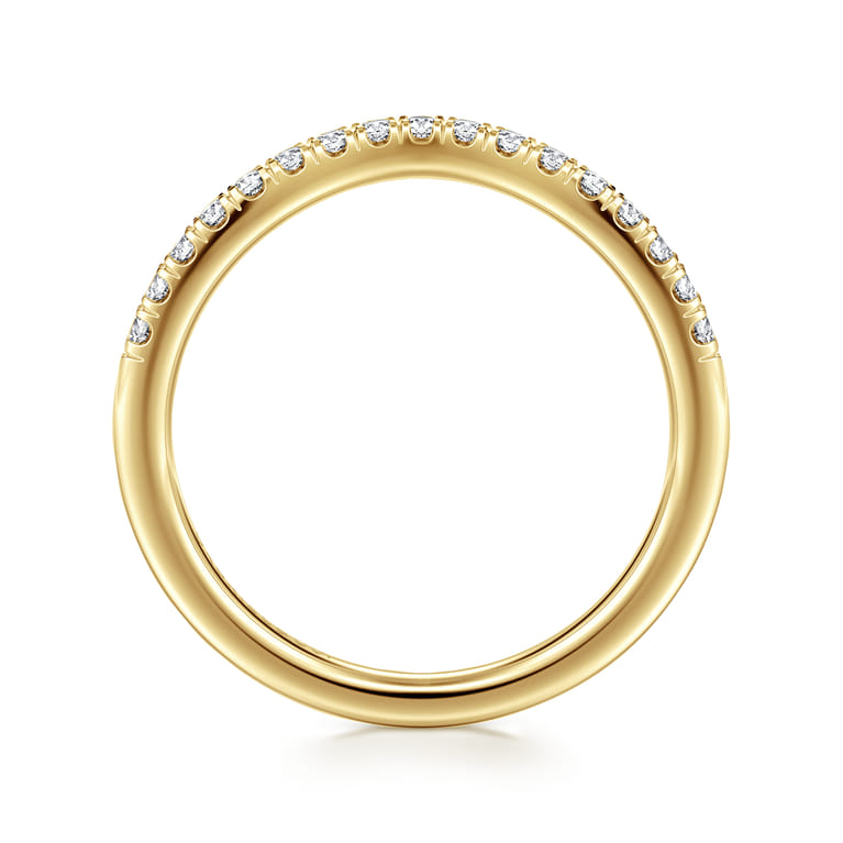 14K Yellow Gold Diamond Matching Wedding Band - 0.21 ct - Shot 2