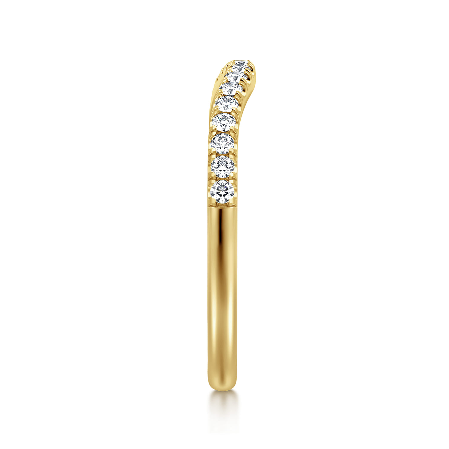 14K Yellow Gold Diamond Matching Wedding Band - 0.21 ct - Shot 4