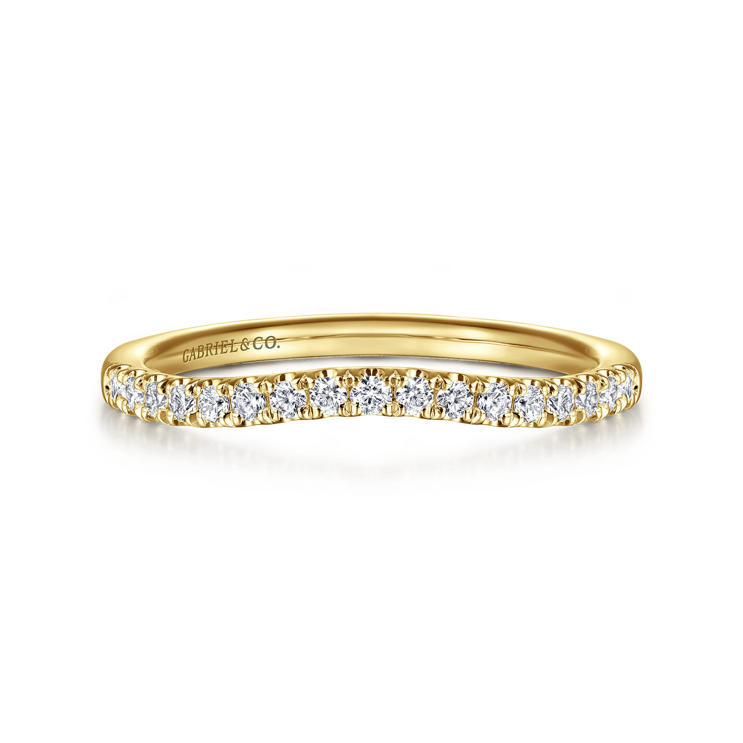 14K Yellow Gold Diamond Matching Wedding Band - 0.21 ct - Shot 1