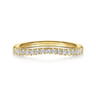 14K Yellow Gold Diamond Matching Wedding Band - 0.21 ct