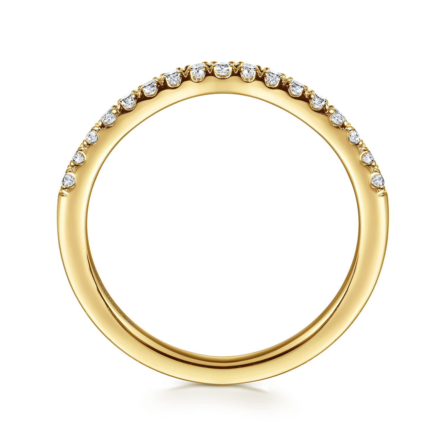 14K Yellow Gold Diamond Matching Wedding Band - 0.21 ct - Shot 2