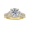 14K Yellow Gold Diamond Matching Wedding Band - 0.21 ct
