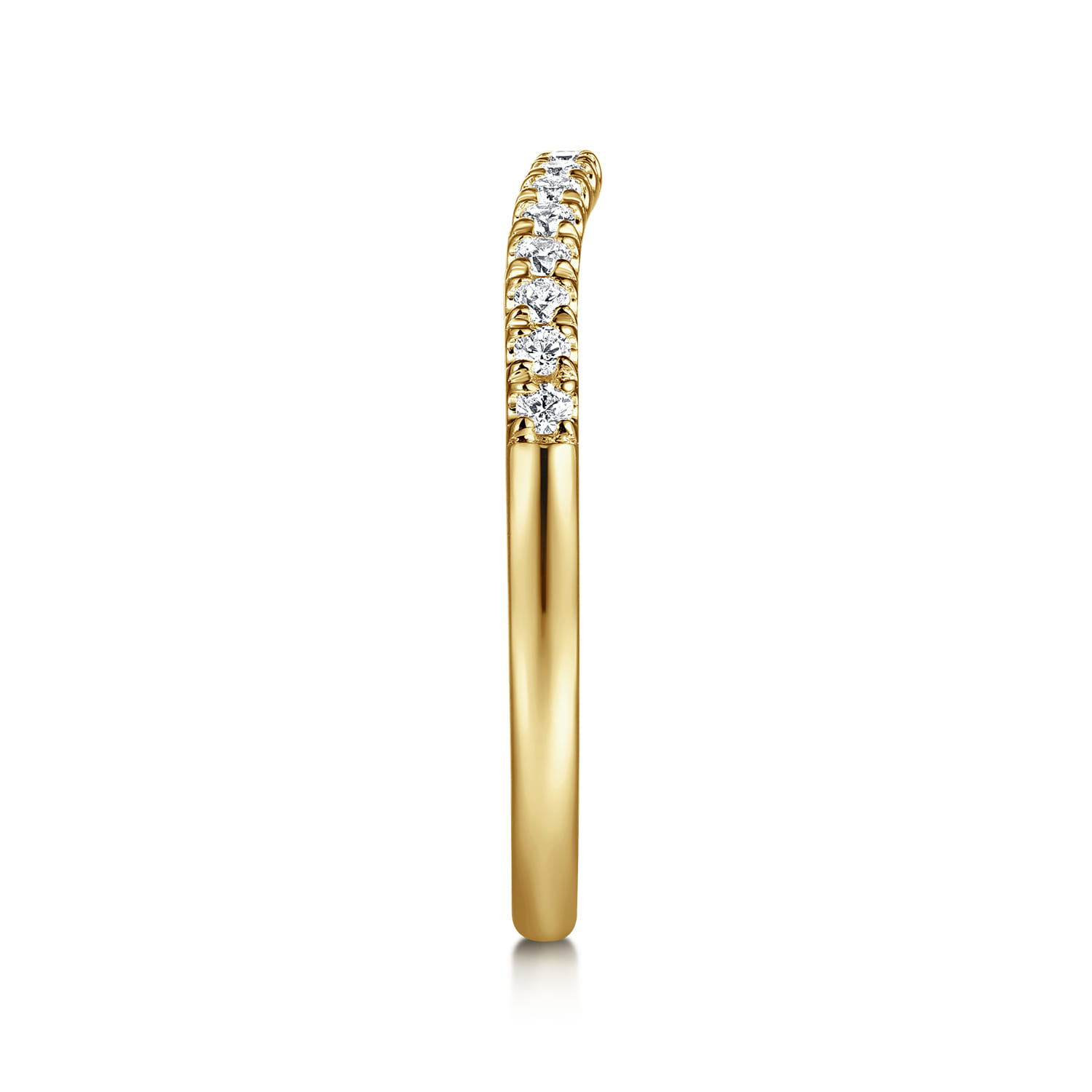 14K Yellow Gold Diamond Matching Wedding Band - 0.21 ct - Shot 5