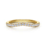 14K Yellow Gold Diamond Matching Wedding Band - 0.21 ct