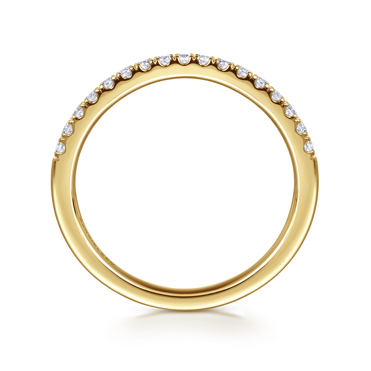 14K Yellow Gold Diamond Matching Wedding Band - 0.21 ct - Shot 2
