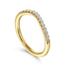 14K Yellow Gold Diamond Matching Wedding Band - 0.21 ct