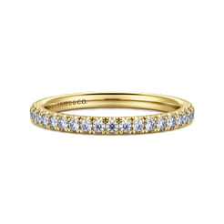 14K Yellow Gold Diamond Matching Wedding Band