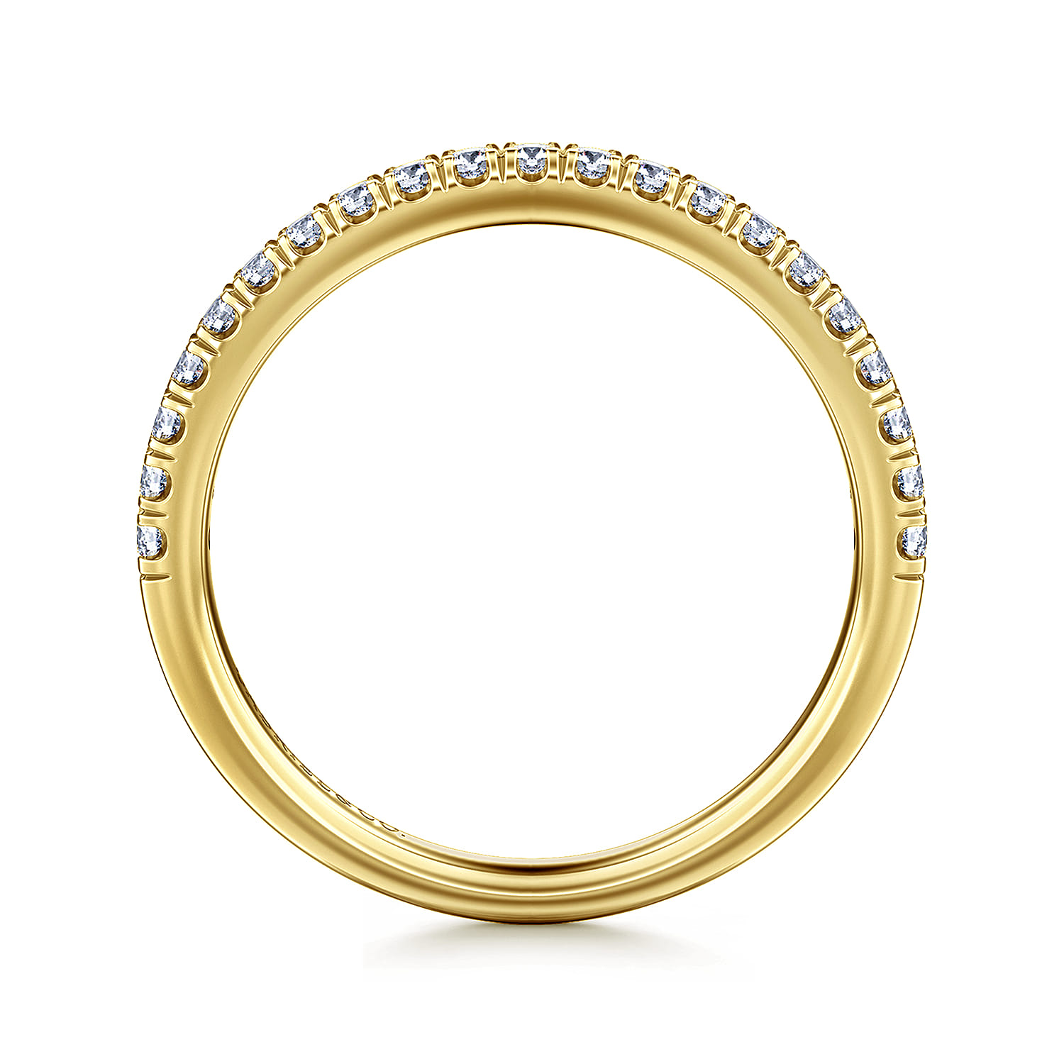 14K Yellow Gold Diamond Matching Wedding Band - 0.25 ct - Shot 2