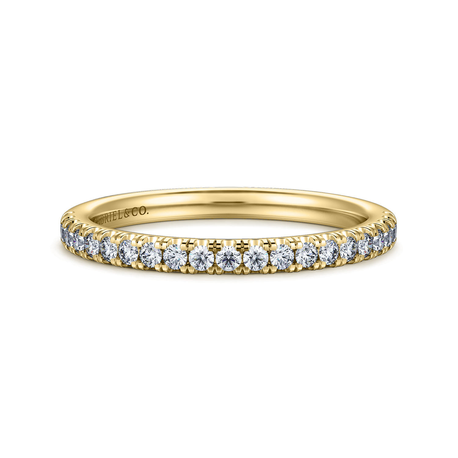 14K Yellow Gold Diamond Matching Wedding Band - 0.25 ct - Shot 1