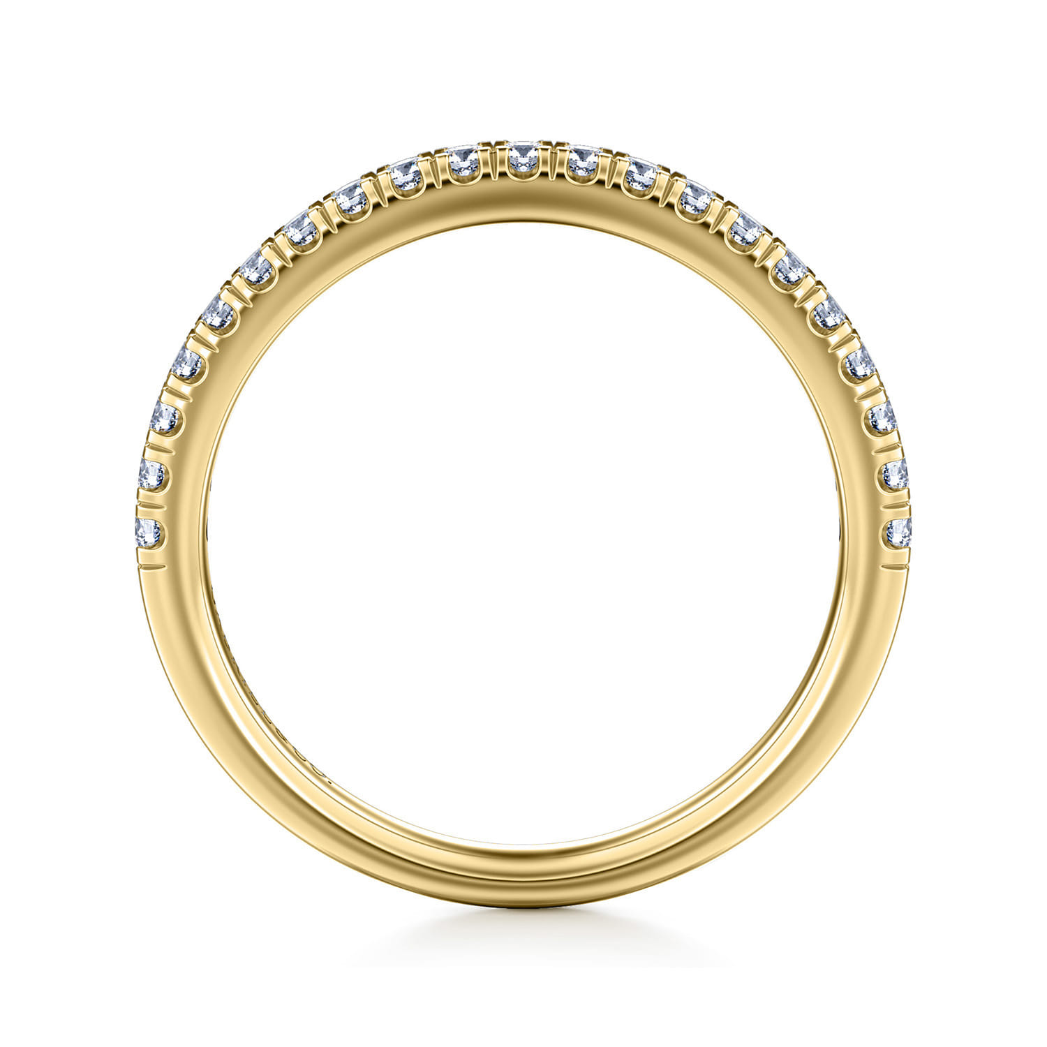 14K Yellow Gold Diamond Matching Wedding Band - 0.25 ct - Shot 2