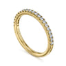 14K Yellow Gold Diamond Matching Wedding Band - 0.25 ct