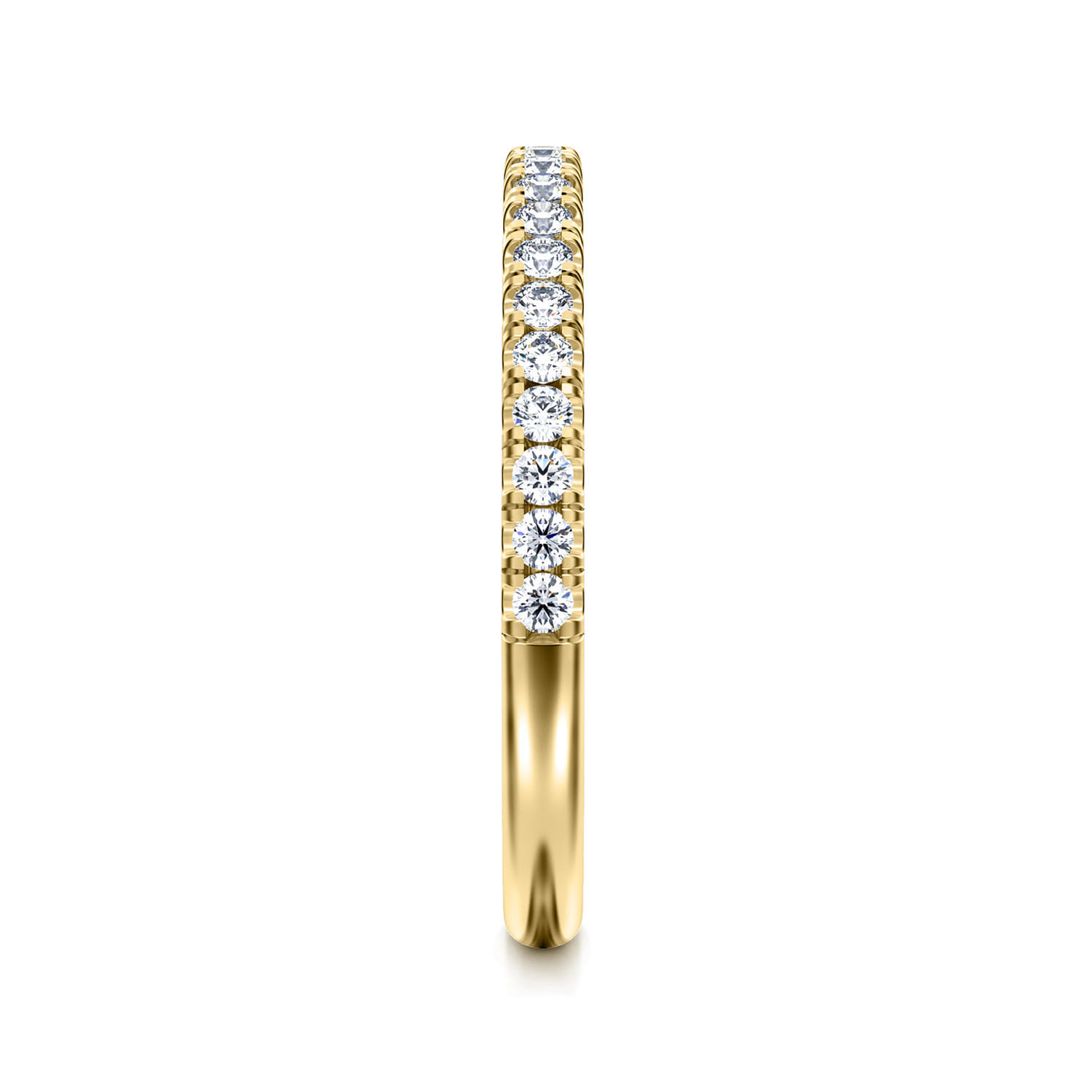 14K Yellow Gold Diamond Matching Wedding Band - 0.25 ct - Shot 5
