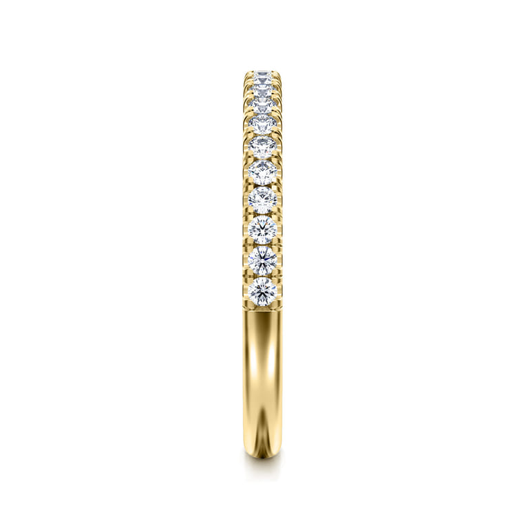 14K Yellow Gold Diamond Matching Wedding Band - 0.25 ct - Shot 5